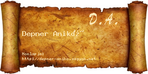Depner Anikó névjegykártya